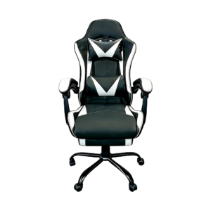gaming chair, ergonomic computer chair with footrest and lumbar support, height adjustable