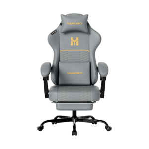 gaming chair with footrest, ergonomic video game chair with adjustable lumbar and