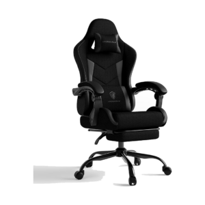 gaming chair with footrest, ergonomic 330lbs leather mesh chair, massage lumbar support,