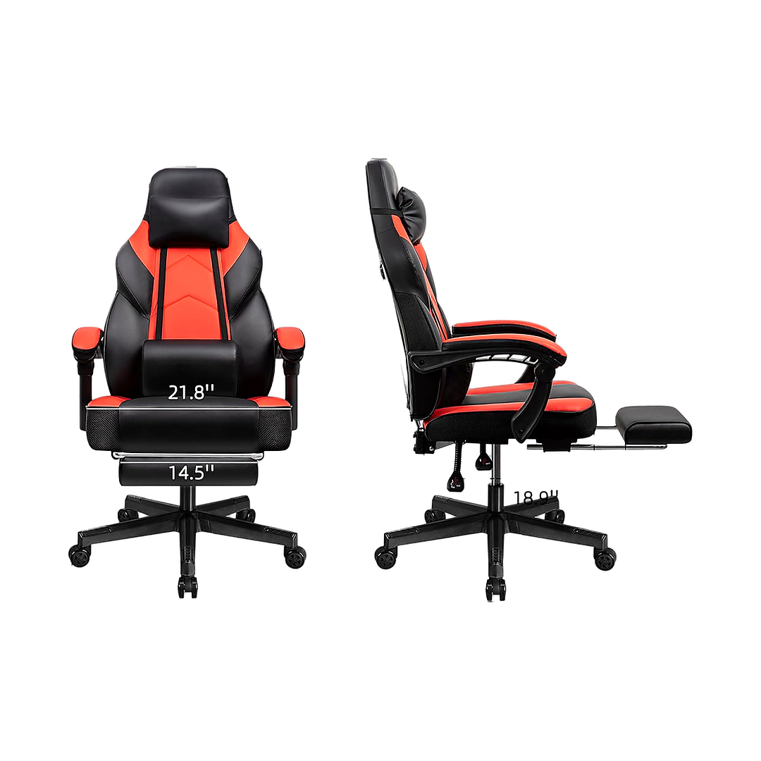 shintenchi gaming chair with footrest, massage lumbar support, height adjustment, and 360° shintenchi gaming chair with footrest, massage lumbar support, height adjustment, and 360°