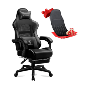 gtplayer gaming chair, high back computer gaming chair with footrest, ergonomic height